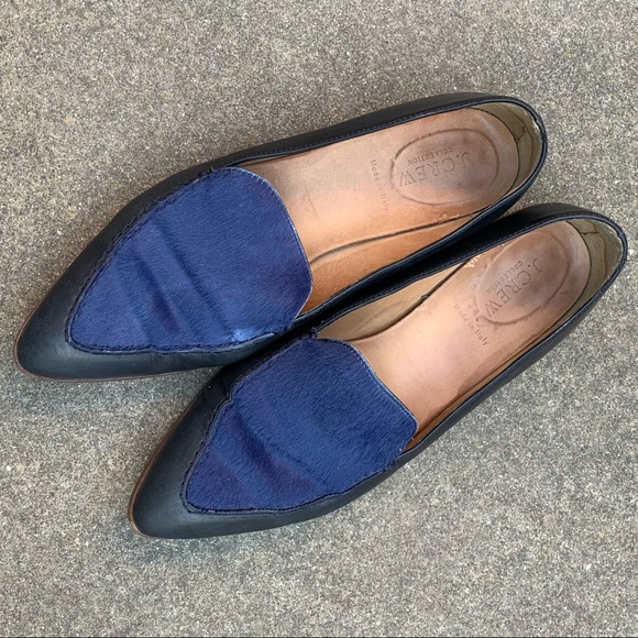 JCrew Calf Hair Genuine Leather Pointy Toe Loafers - Picture 2 of 15